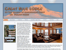 Tablet Screenshot of greatbluelodge.com